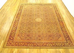 Tappeto orientale antico indiano Agra, dimensioni della stanza, W Medaglione e fiori
