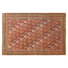 Antiker indischer Agra- orientalischer Teppich, kleine Größe, mit Paisleymuster