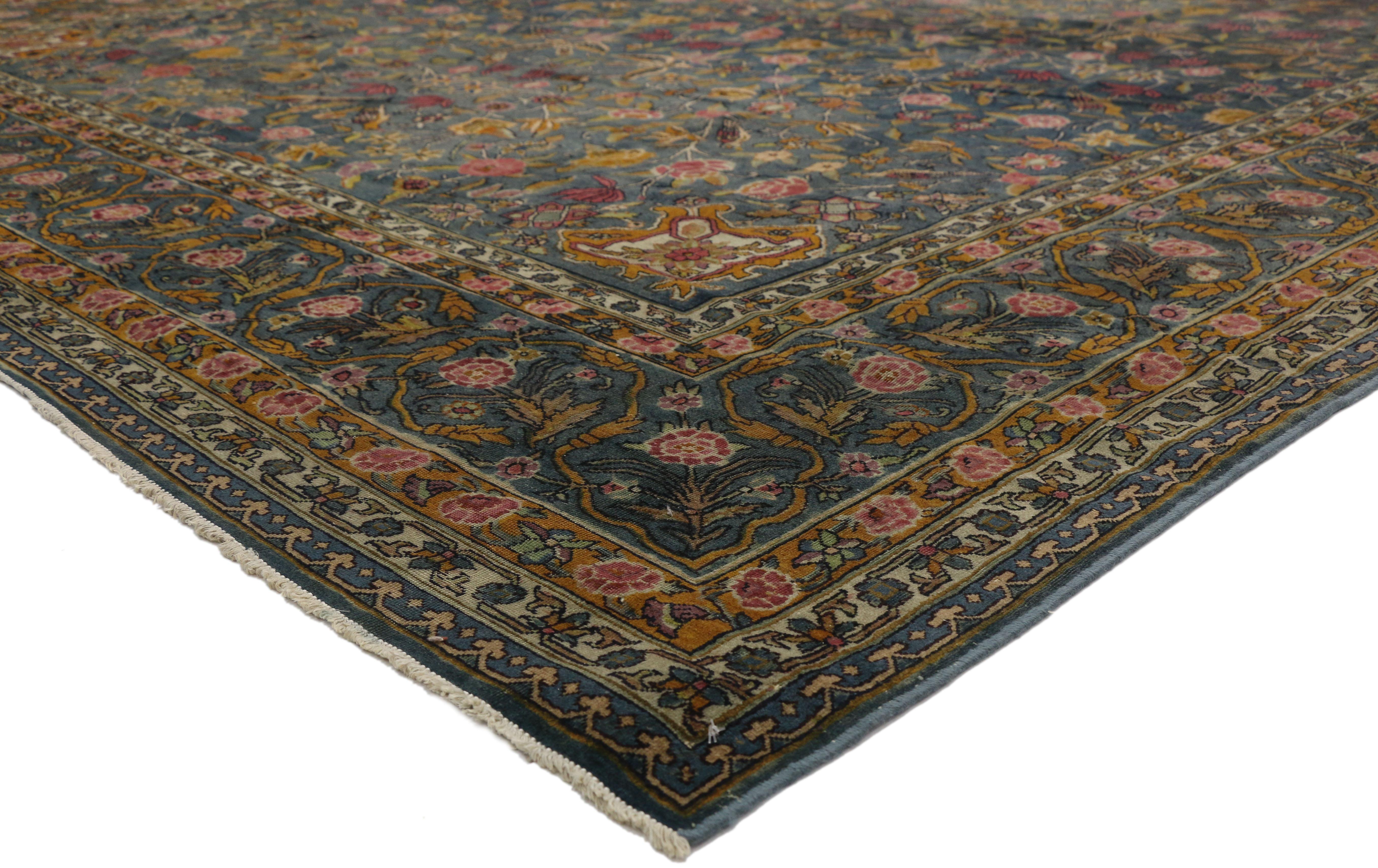 Antique Indian Agra Palace Size Rug with Rococo Regency Style For Sale 6