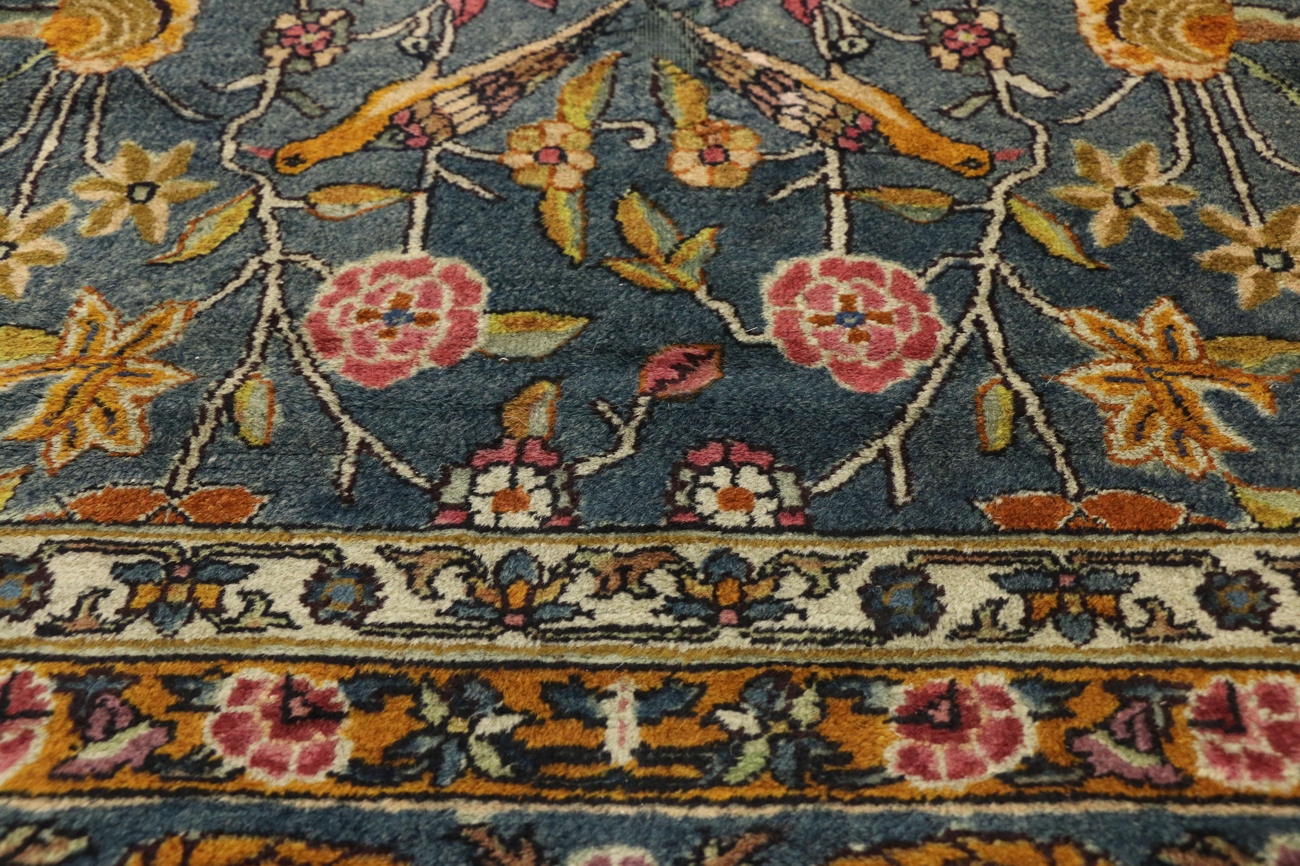 19th Century Antique Indian Agra Palace Size Rug with Rococo Regency Style For Sale