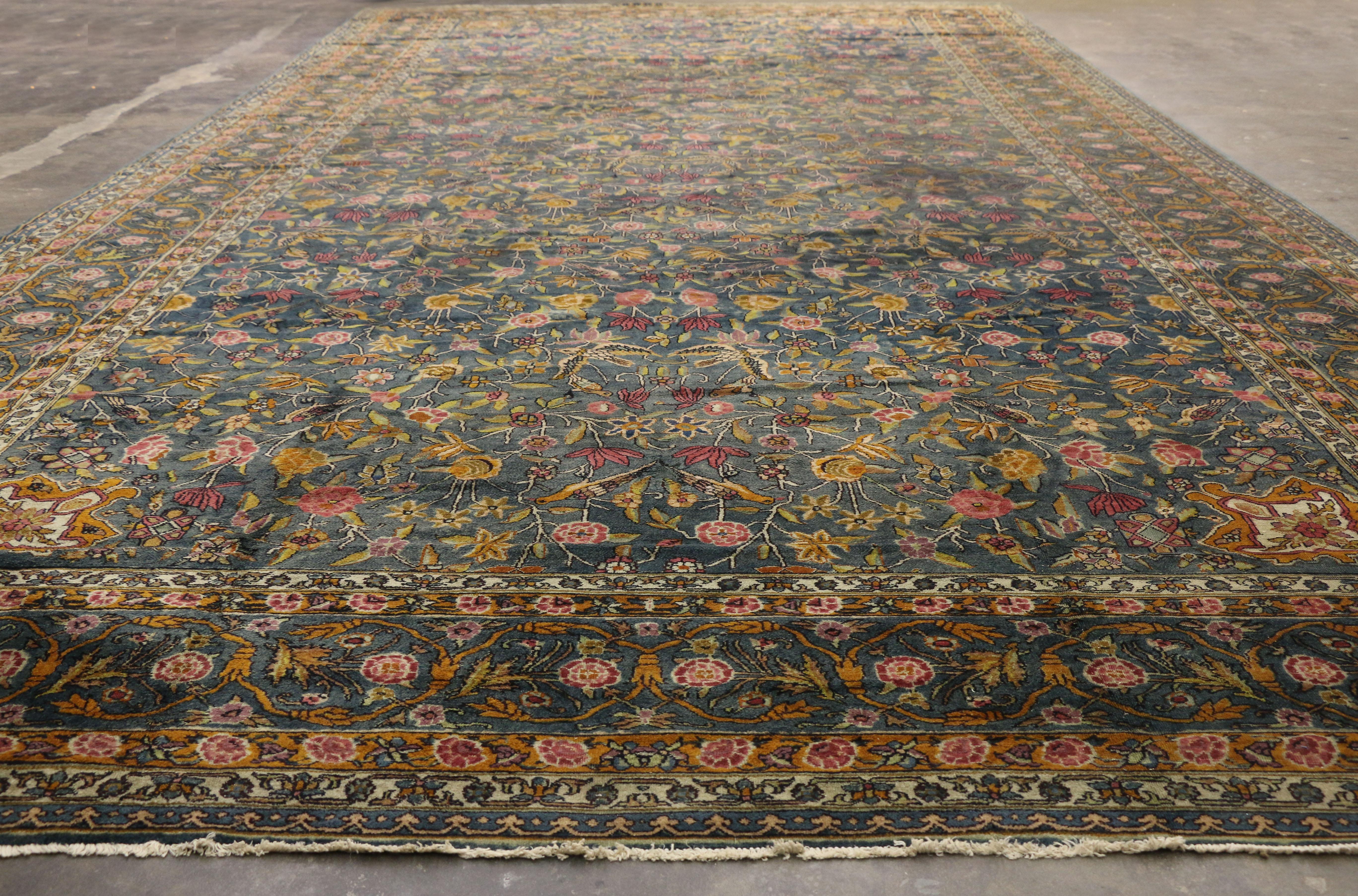 Antique Indian Agra Palace Size Rug with Rococo Regency Style For Sale 3