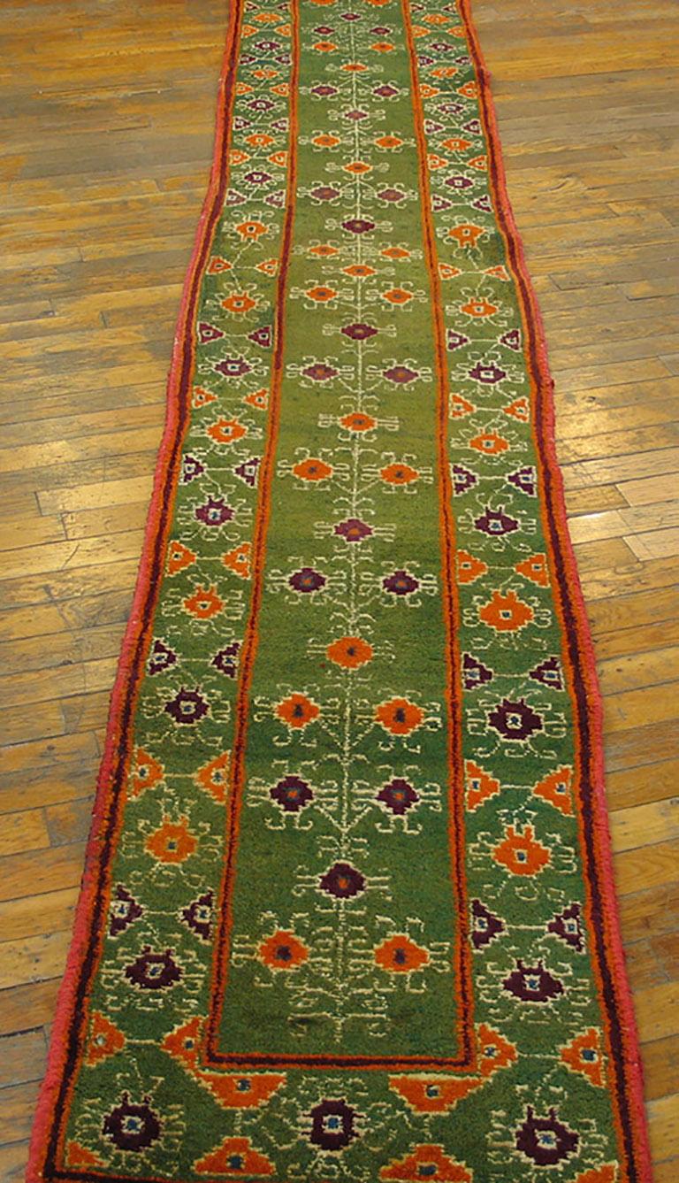 Antique Indian Agra rug. Size: 1'10