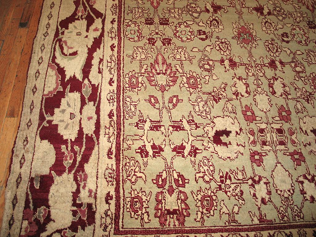 19th Century Indian Agra Carpet ( 11’ x 29’ - 335 x 883 ) In Good Condition For Sale In New York, NY