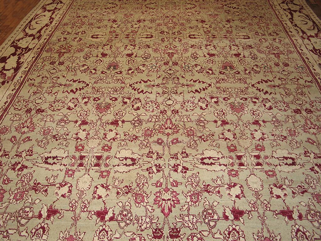 Late 19th Century 19th Century Indian Agra Carpet ( 11’ x 29’ - 335 x 883 ) For Sale