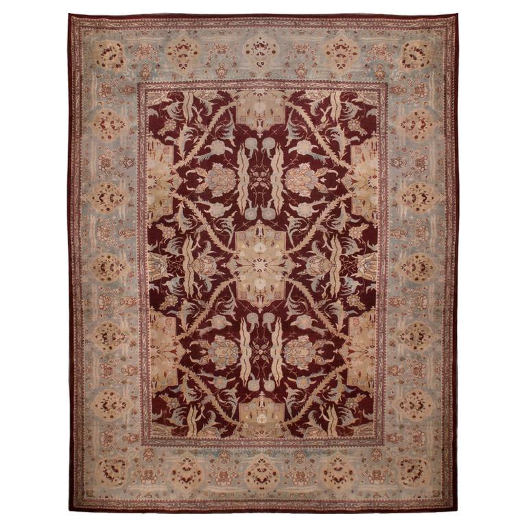 Antique Indian Agra Rug  12'6x15'7