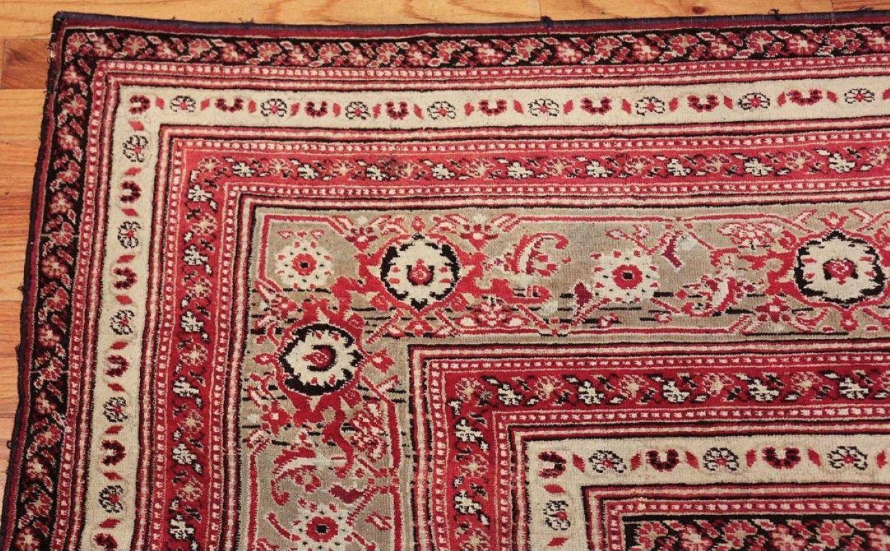 Early 20th Century ANTIQUE INDIAN AGRA RUG, 13 ft 10 in x 10 ft (4.22 m x 3.05 m). Circa 1910's.  For Sale