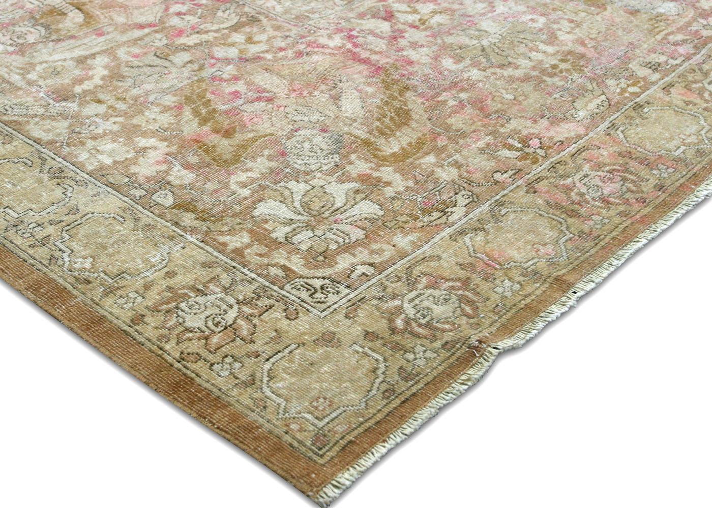 Hand-Woven Antique Indian Agra Rug - 13'1