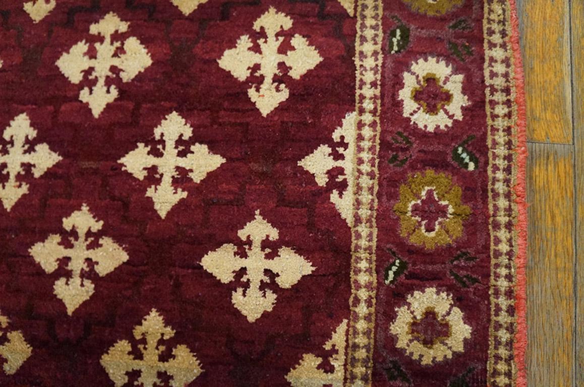 Wool Antique Indian Agra Rug For Sale