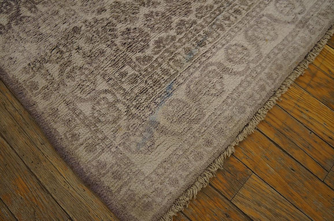 Hand-Knotted Antique Indian Agra Rug 4' 0
