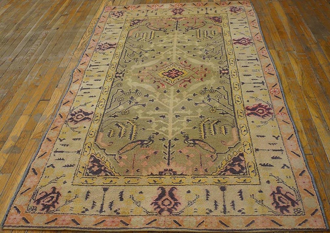 Antique Indian Agra rug, size: 4'0