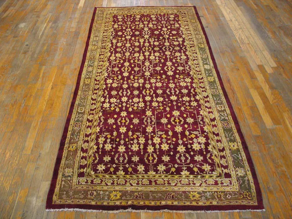Antique Indian Agra rug, size: 4'0