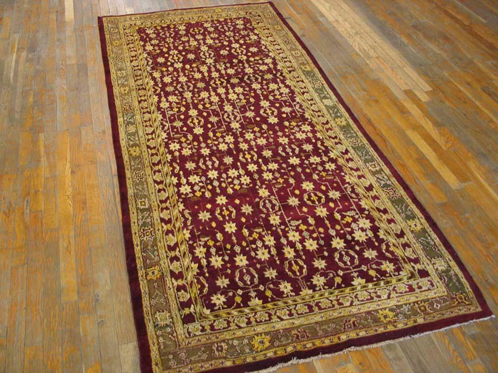 Late 19th Century Antique Indian Agra Rug For Sale