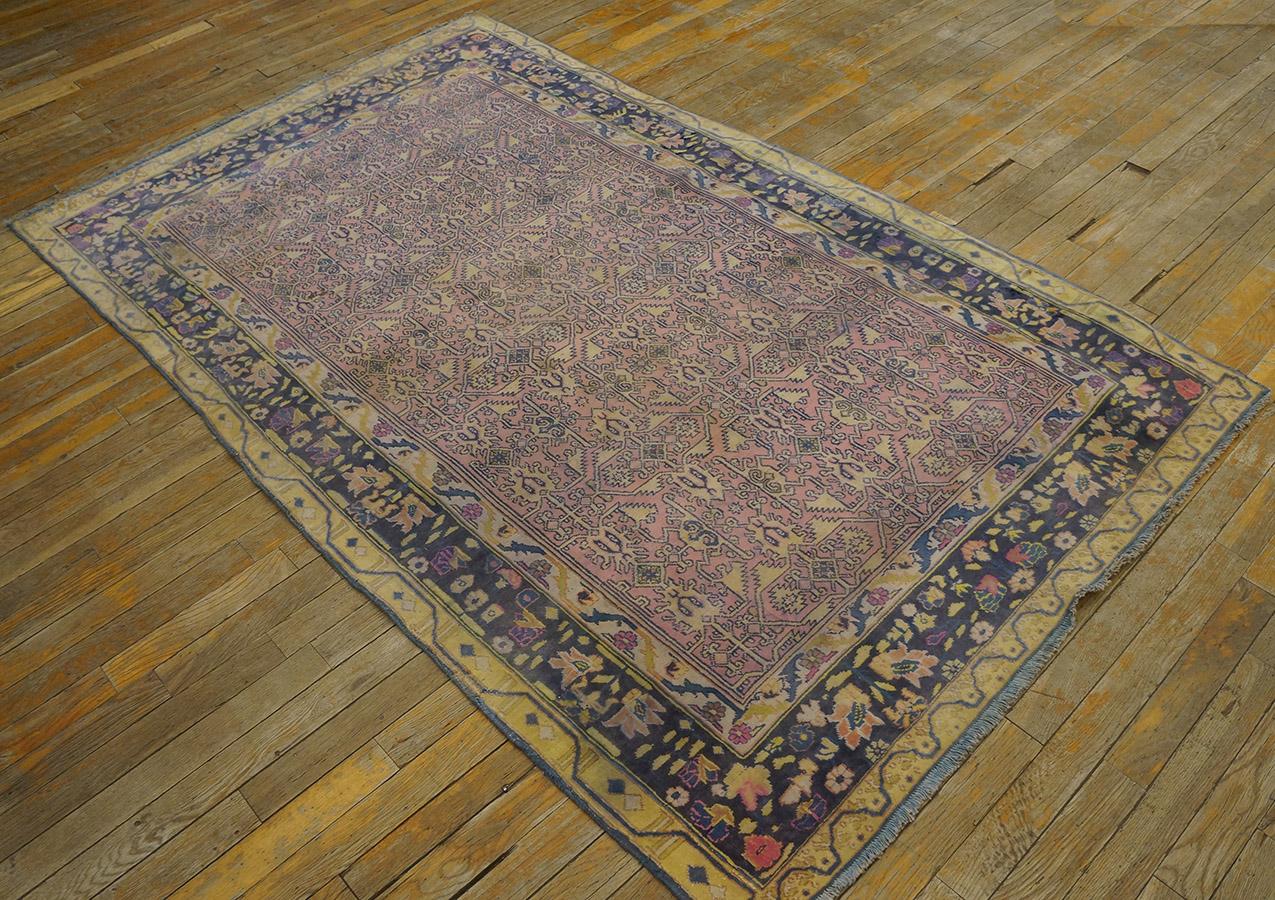 Mid-20th Century Early 20th  Century Indian Cotton Agra Carpet ( 4' x 6'9