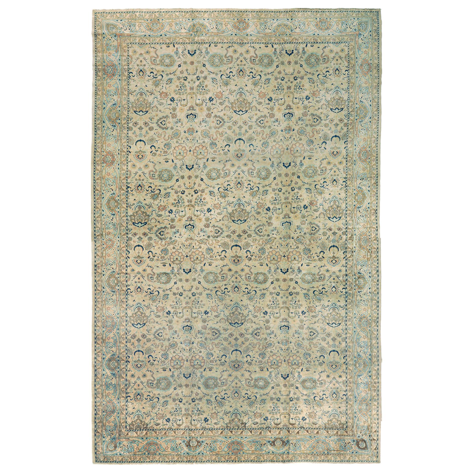 Antique Indian Agra Rug All-Over Design