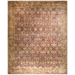 Antiker indischer Agra-Teppich, um 1880  21'3 x 26'6 Zoll