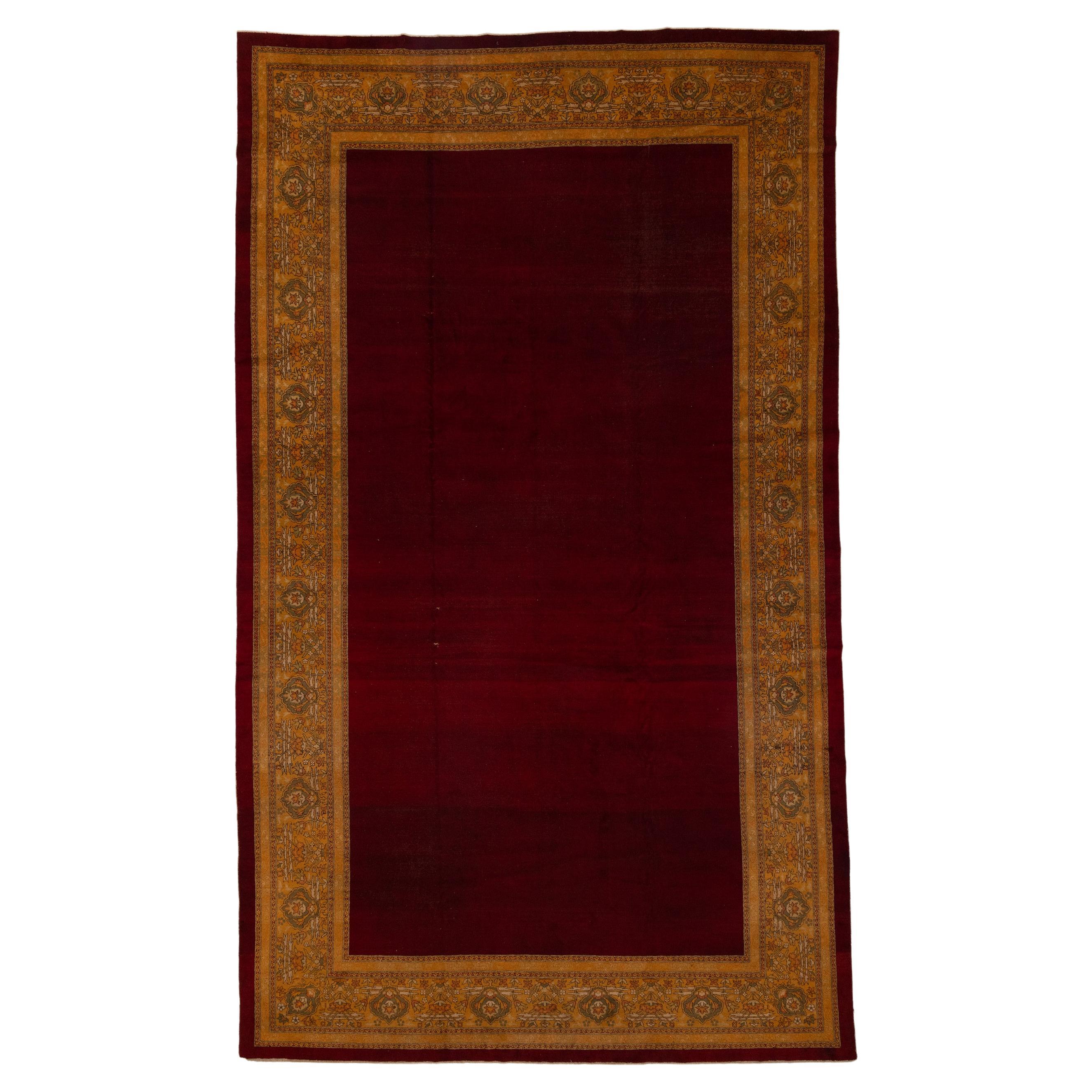 Alfombra antigua india Agra, circa 1880s