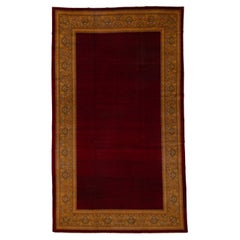 Alfombra antigua india Agra, circa 1880s