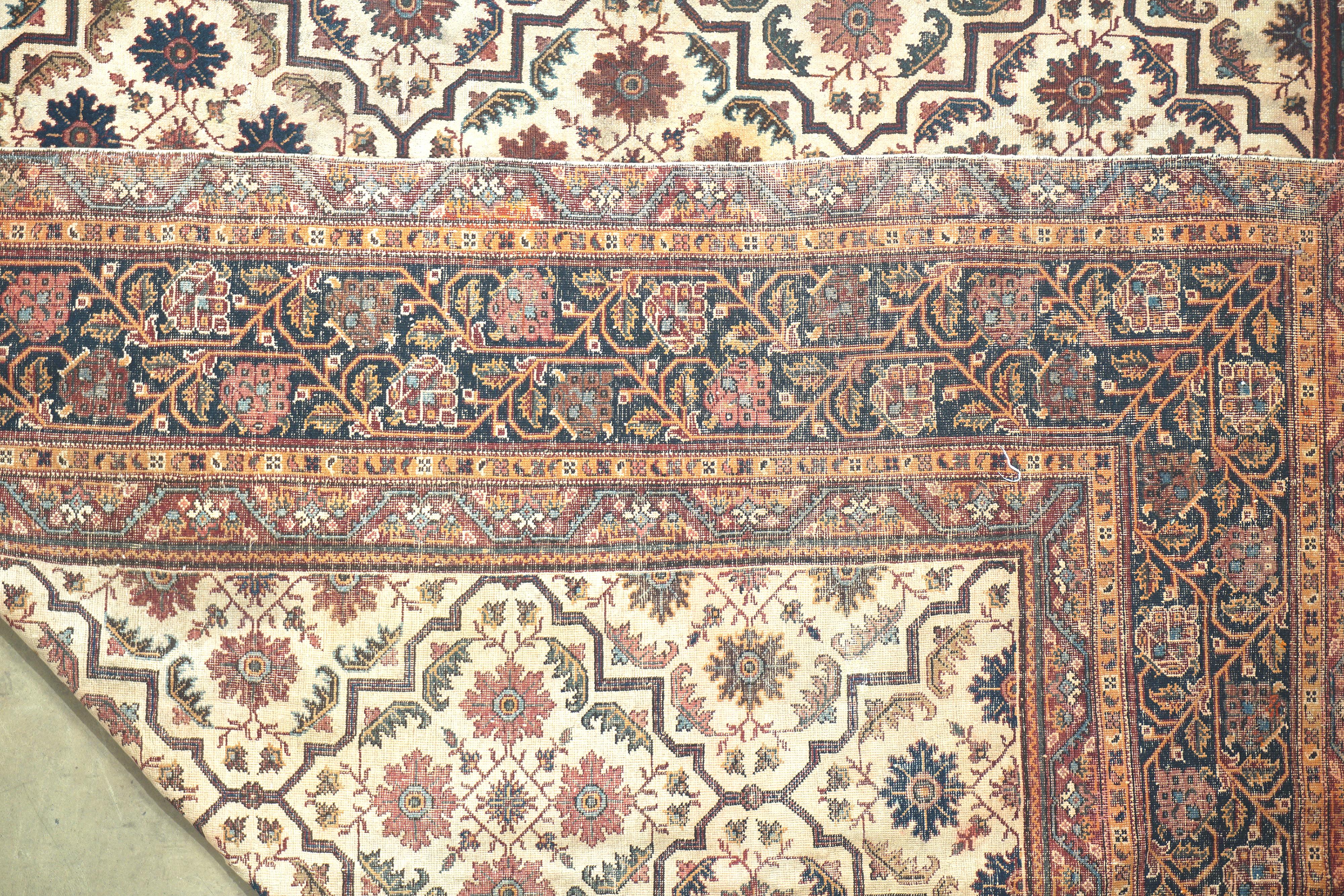 19th Century Antique Indian Agra Rug, circa 1890 For Sale