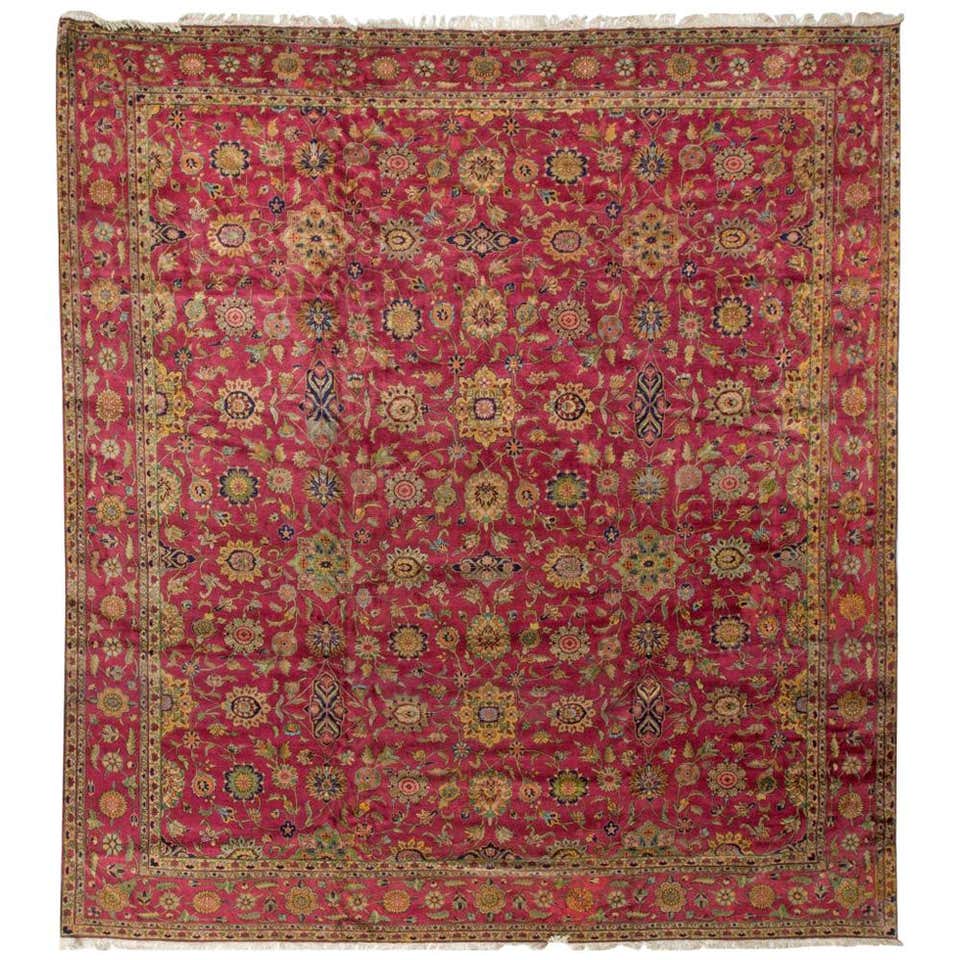 Antique Indian Agra Rug, circa 1890 For Sale at 1stDibs