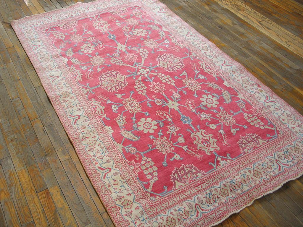 Ancien tapis indien Agra, mesures : 4'6