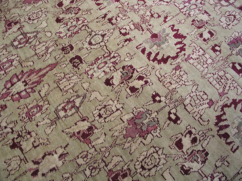 Amsterdam School 19th Century N. Indian Agra Carpet ( 21' x 22' 640 x 670 ) For Sale