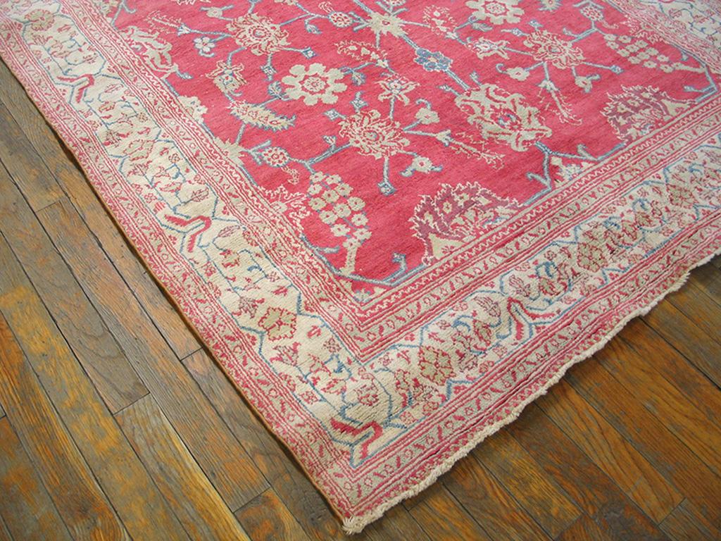 Hand-Knotted Antique Indian Agra Rug For Sale