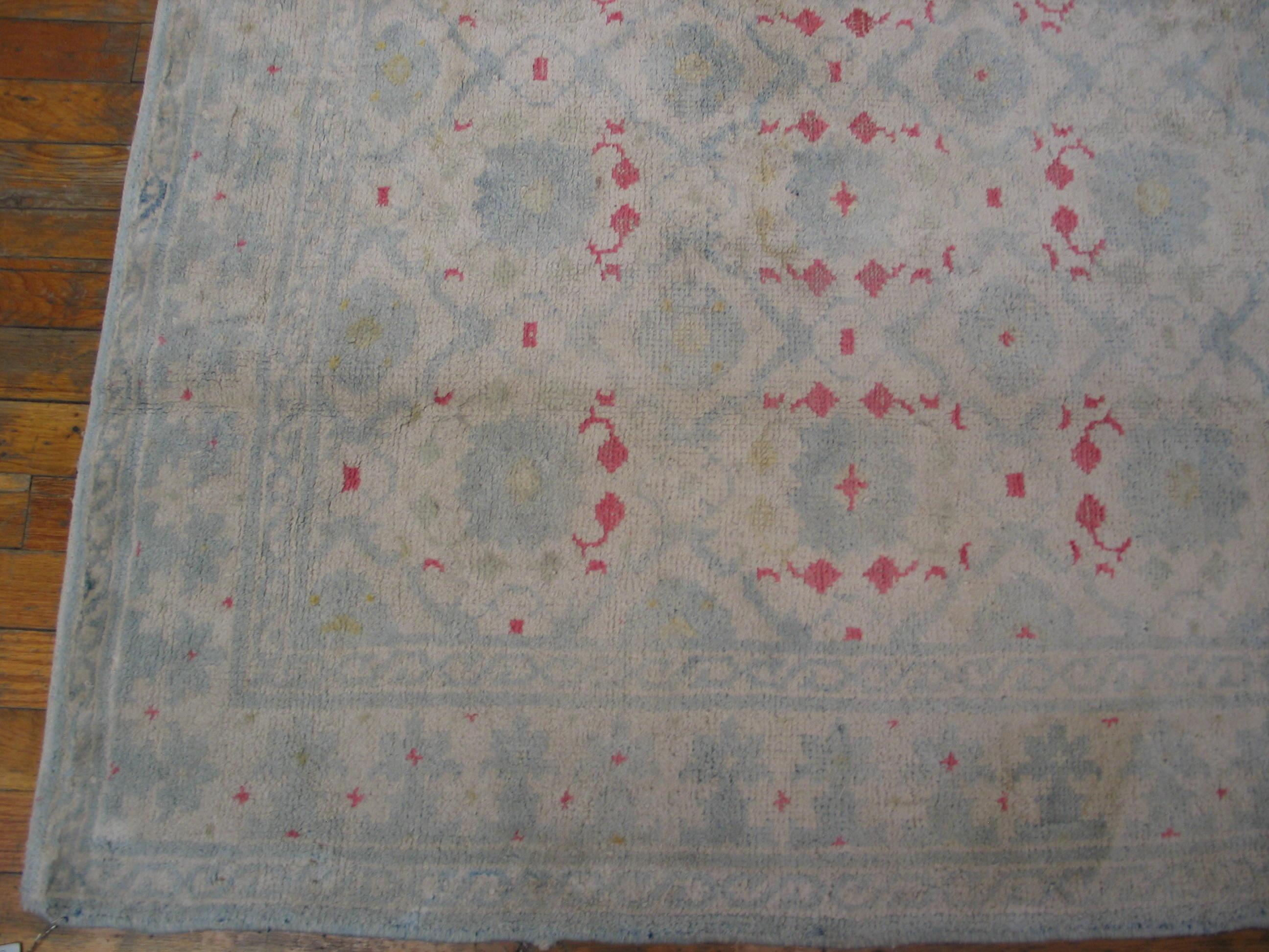 Noué à la main Tapis indien ancien Agra en vente