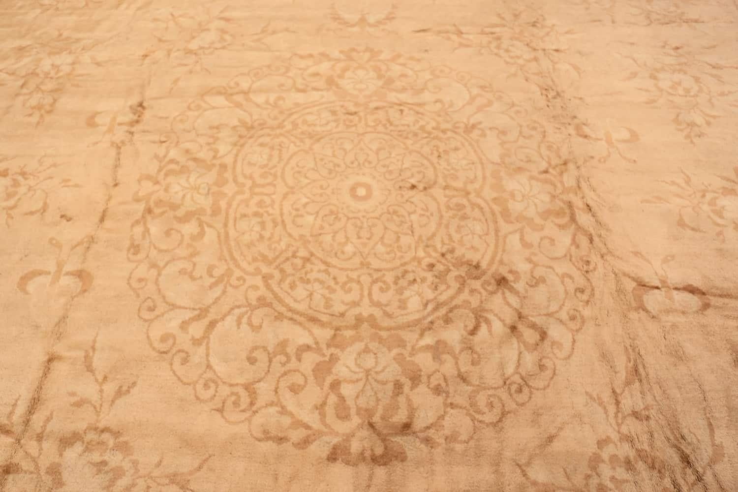 Hand-Knotted Antique Indian Agra Rug. Size: 15 ft 10 in x 24 ft  For Sale