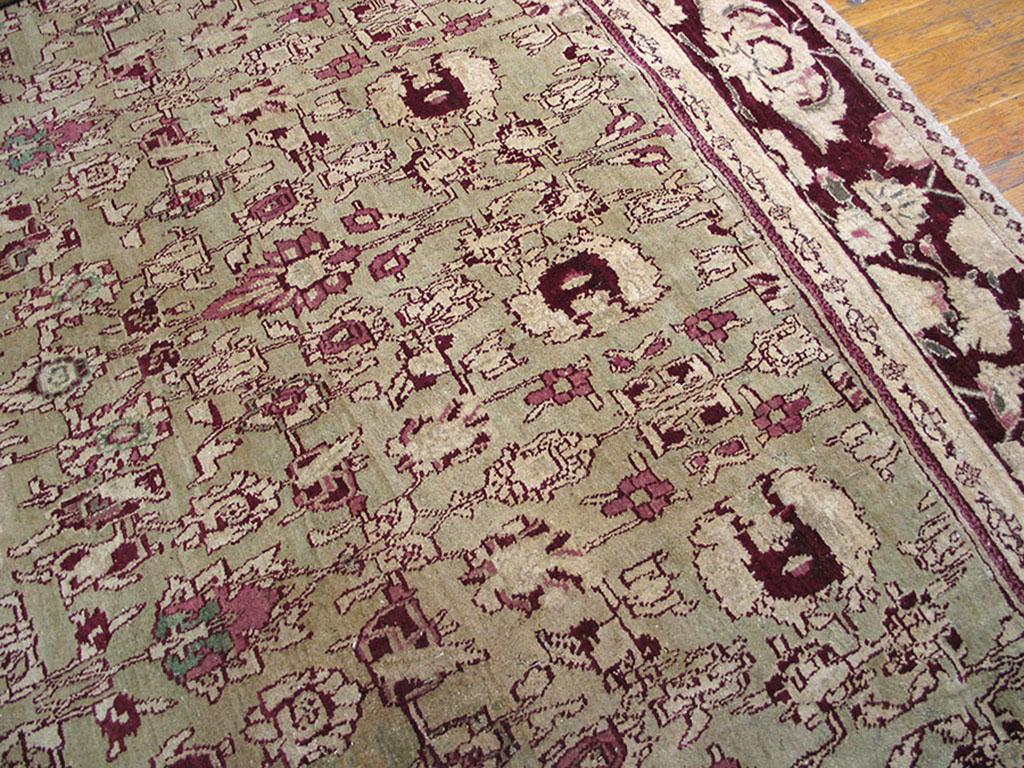 19th Century N. Indian Agra Carpet ( 21' x 22' 640 x 670 ) In Good Condition For Sale In New York, NY