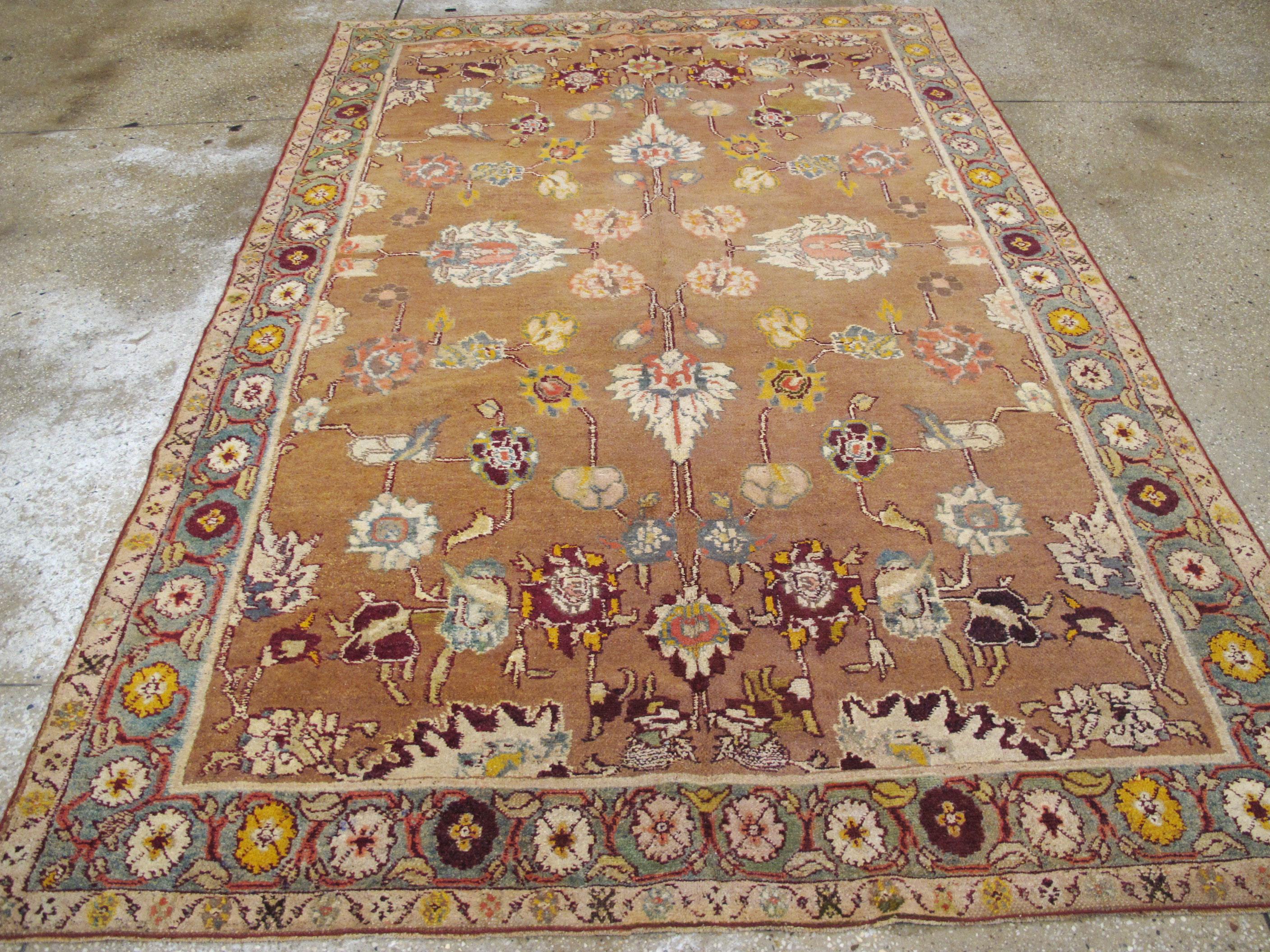 20th Century Antique Indian Agra Rug For Sale