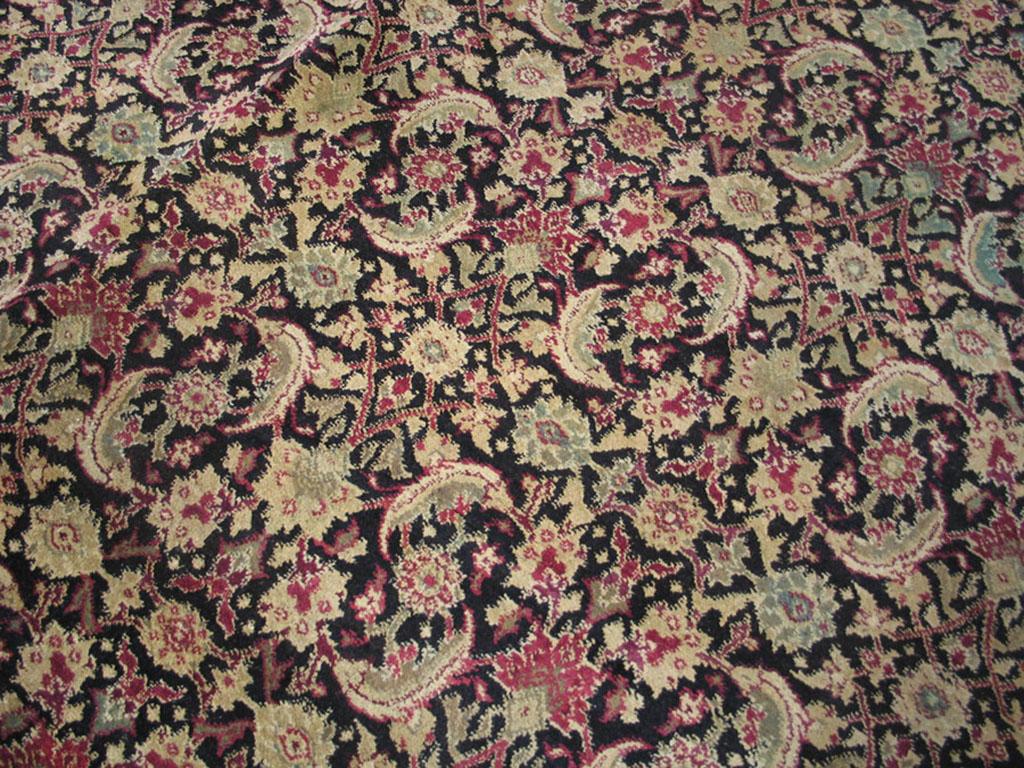 Wool 19th Century N. Indian Agra Carpet ( 11'10