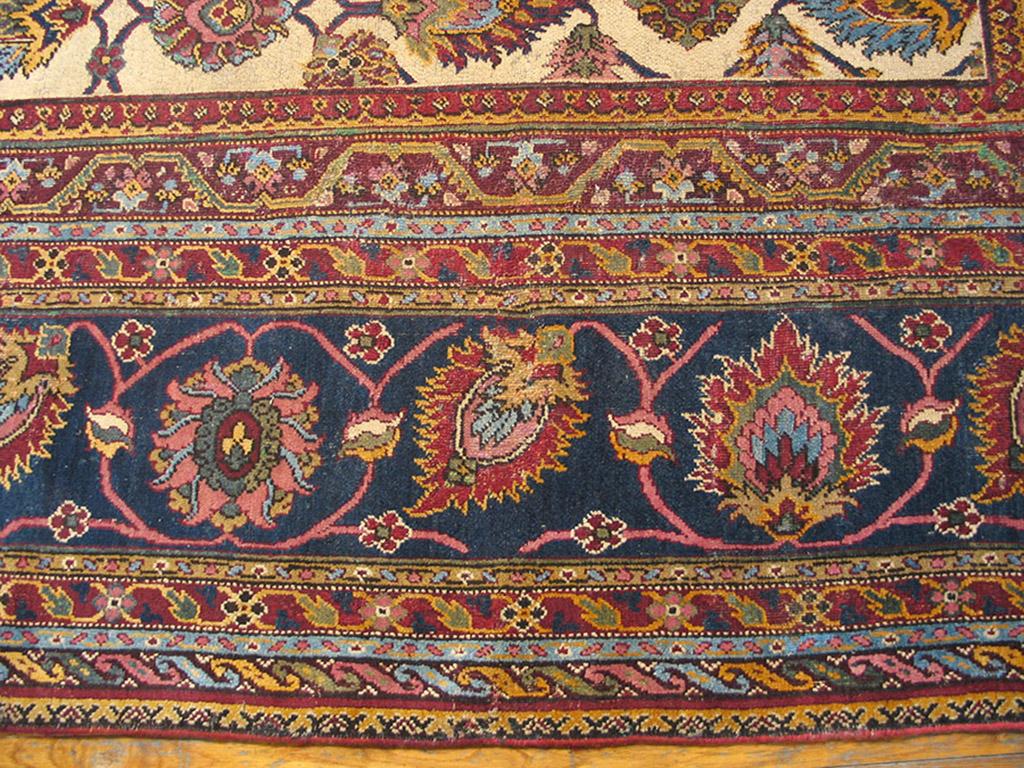 Wool Antique Indian Agra Rug For Sale