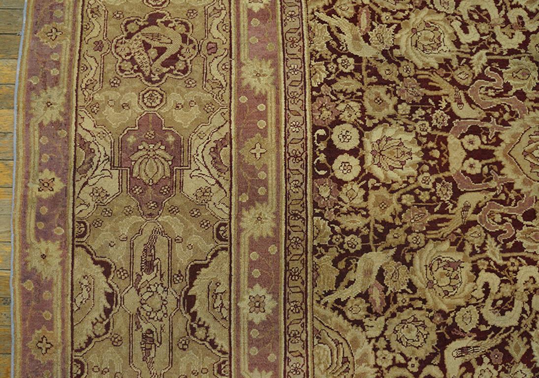 Wool Mid 19th Century Indian Agra Carpet ( 15'8