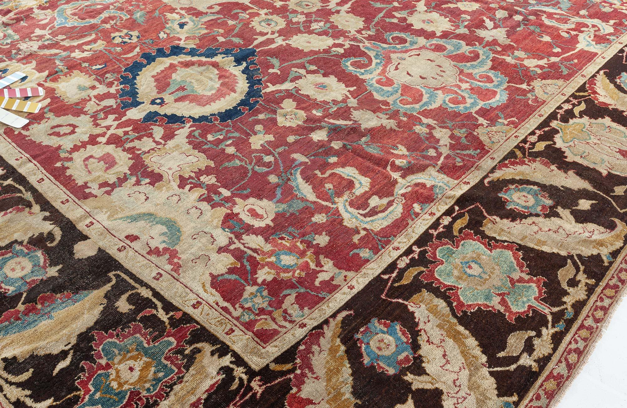 Antiker indischer Agra-Teppich (Wolle) im Angebot
