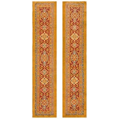 Early 20th Century Pair of N. Indian Agra Carpets ( 2'6" x 12' - 76 x 366 ) 