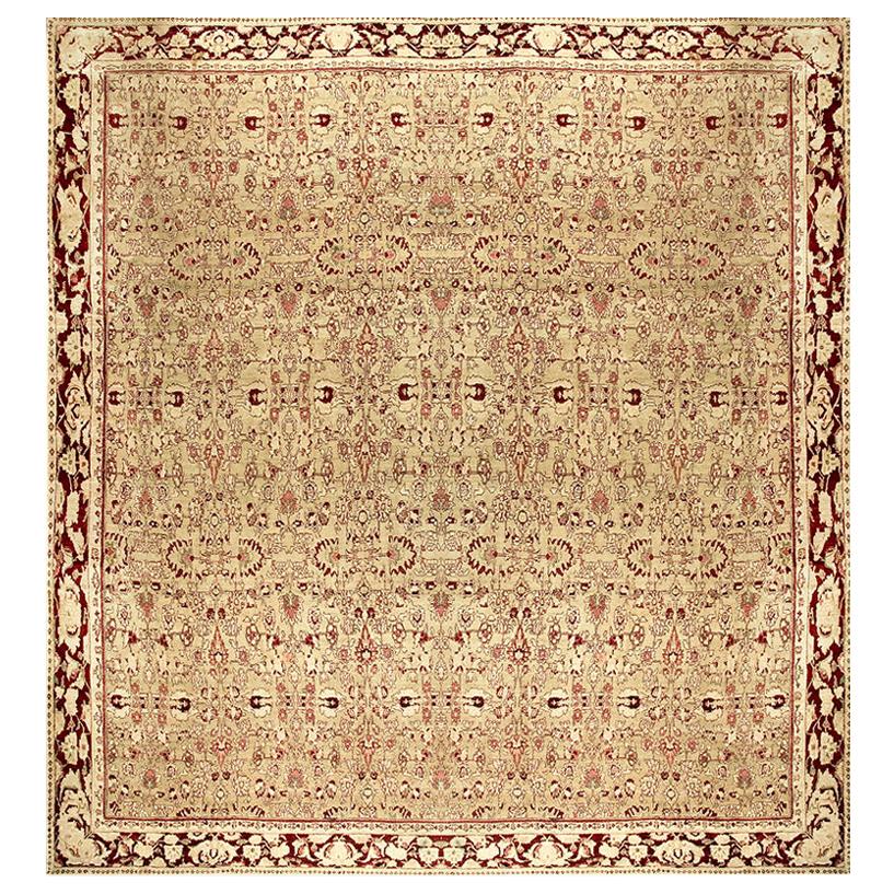 19th Century N. Indian Agra Carpet ( 21' x 22' 640 x 670 ) For Sale