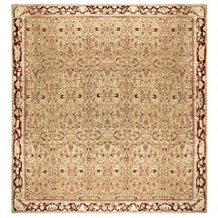 Antique 19th Century N. Indian Agra Carpet ( 21' x 22' 640 x 670 )