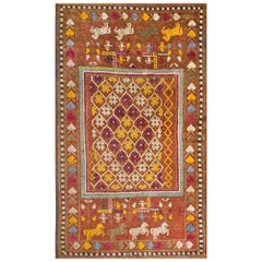 Antique Indian Agra Rug