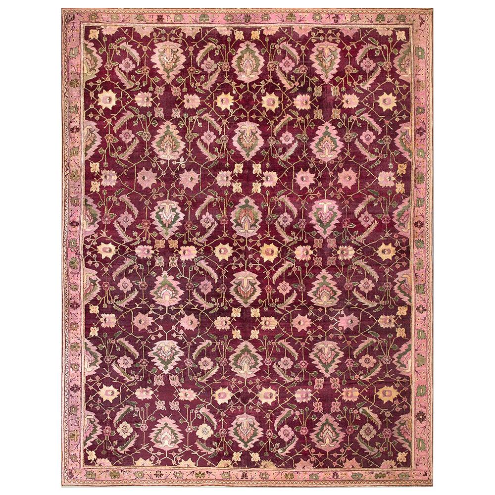 19th Century Indian Agra Carpet ( 8'6" x 11' 260 x 335 ) For Sale