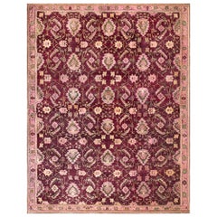 Antique 19th Century Indian Agra Carpet ( 8'6" x 11' 260 x 335 )