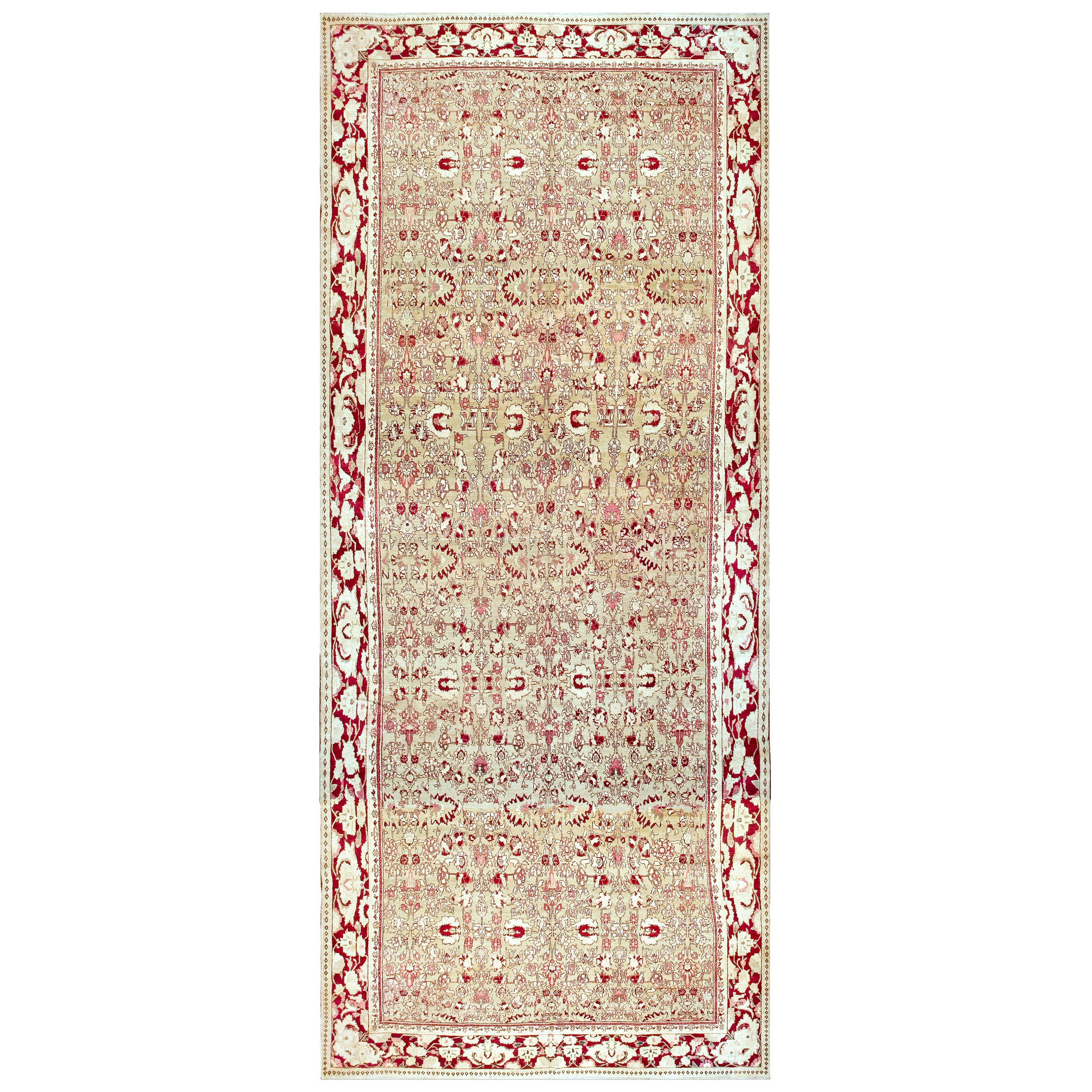 19th Century Indian Agra Carpet ( 11’ x 29’ - 335 x 883 ) For Sale