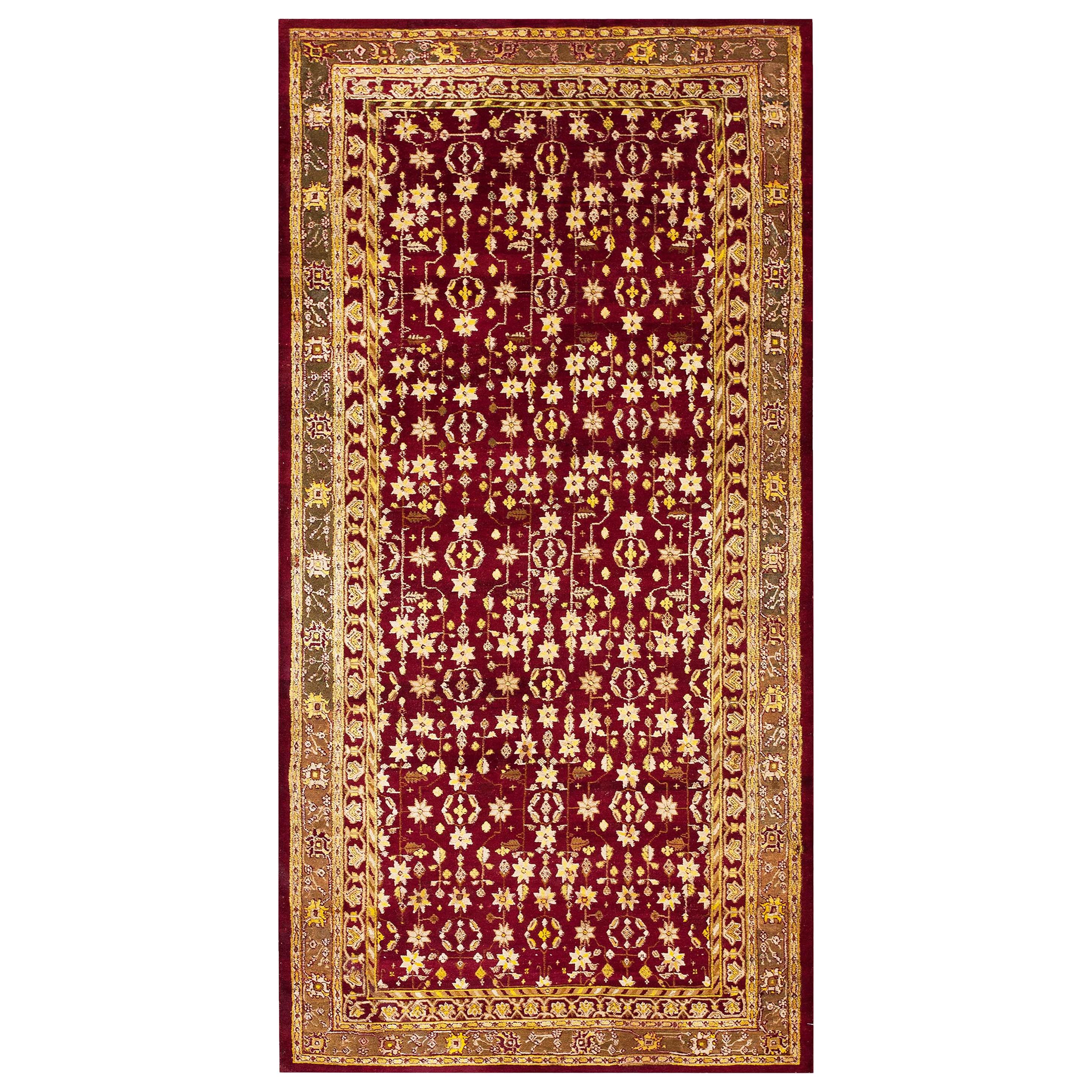 19th Century N. Indian Agra Carpet ( 4' x 8'5" - 122 x 264 )