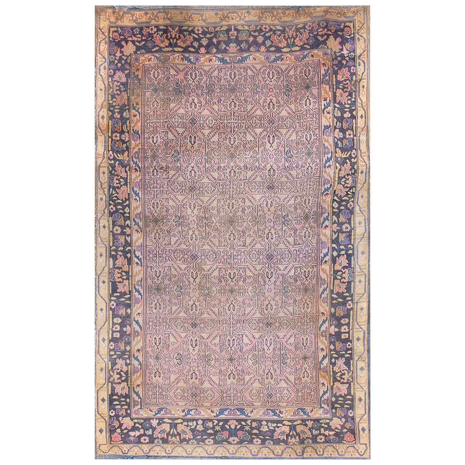 Early 20th  Century Indian Cotton Agra Carpet ( 4' x 6'9" - 122 x 206 ) For Sale