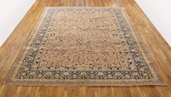 Antique Indian Agra Rug, Room Size, Allover Design and Flowers