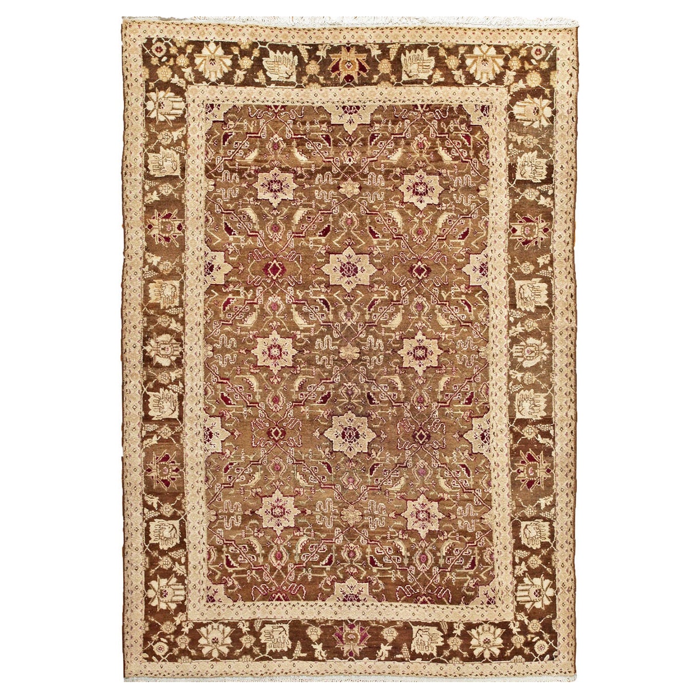 Tappeto antico indiano Agra. Dimensioni: 5 ft 9 in x 8 ft 5 in