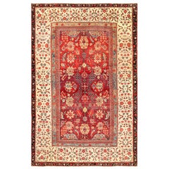Nazmiyal Collection Antique Indian Agra Rug. Size: 6 ft x 8 ft 9 in