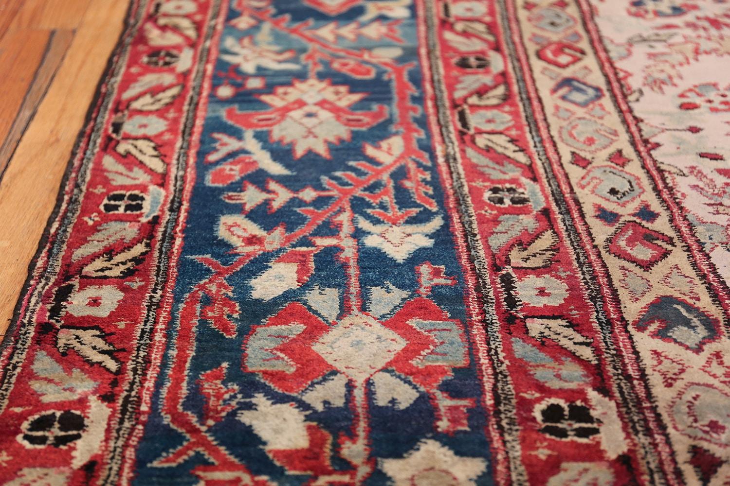 Hand-Knotted Antique Indian Agra Rug. Size: 7 ft 5 in x 9 ft 9 in For Sale