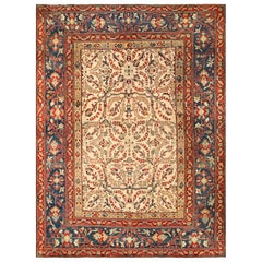 Tappeto antico indiano Agra. Dimensioni: 7 ft 5 in x 9 ft 9 in