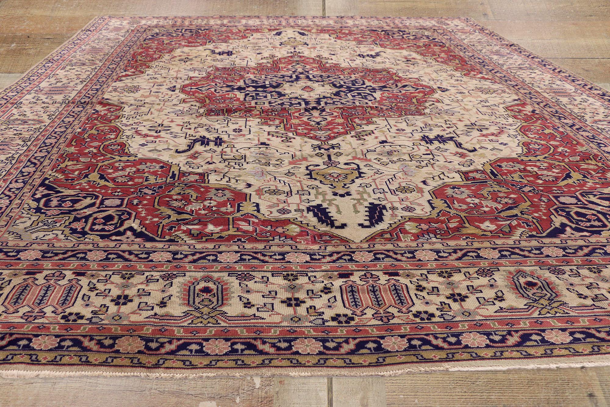 Wool Antique Agra Carpet For Sale