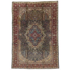 Tapis indien ancien Agra avec arbres de cyprès